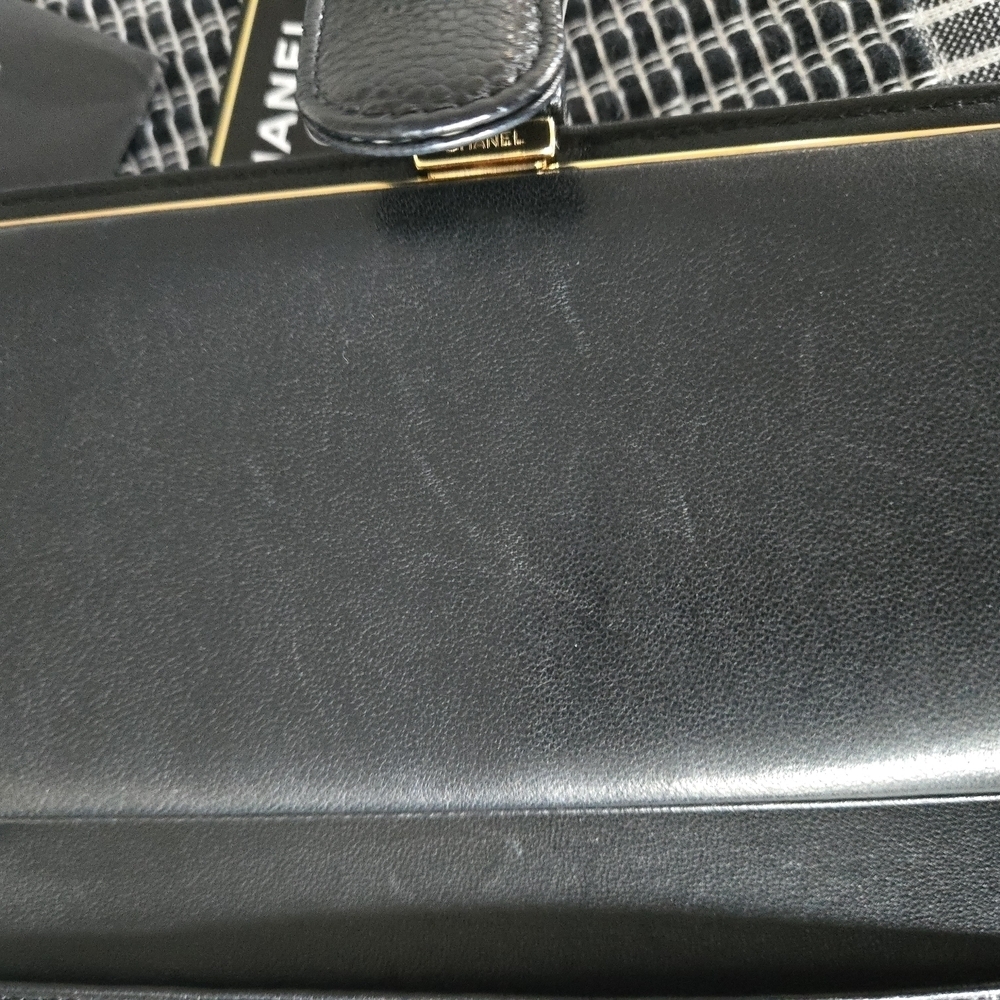 Chane CC Logol Black Leather Wallet - Picture 7 of 17